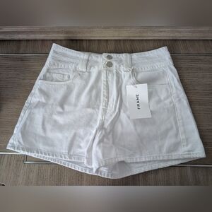 Frame White Denim Triple Bind Shorts Size 30
